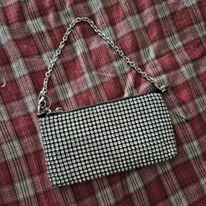 Forever 21 All-Over Rhinestone Bedazzled Clutch/Crossbody Purse